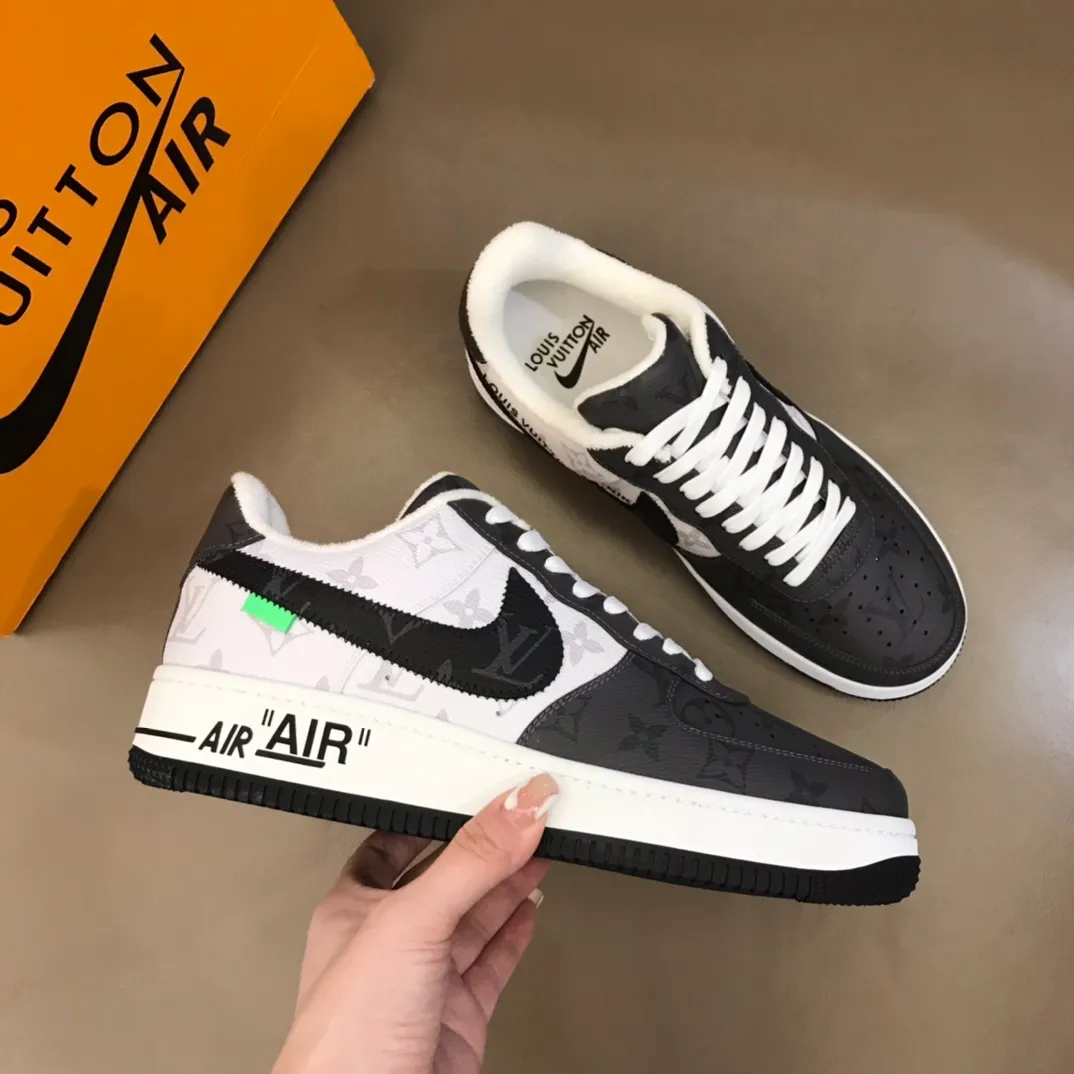 Men's shoes 💰p420 "*OUIS *UITTO*" x OFF-WHITE x Nike tripartite collaboration! Trendy and cool men's casual sports shoes with unrivaled color matching. The design idea basically continues the style of THE TEN. The Swoosh line and tongue label have a very familiar visual effect and are both fashionable and trendy! A must-have for fashionistas! The effect on your feet is absolutely stunning! (The original drawer packaging accessories are complete) Code number 38-45